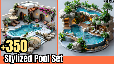 +350 Stylized Pool Set Concept (4k)