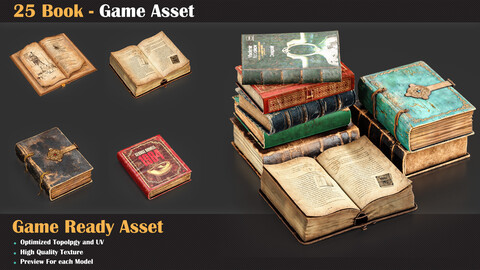 25 Book - Game Asset