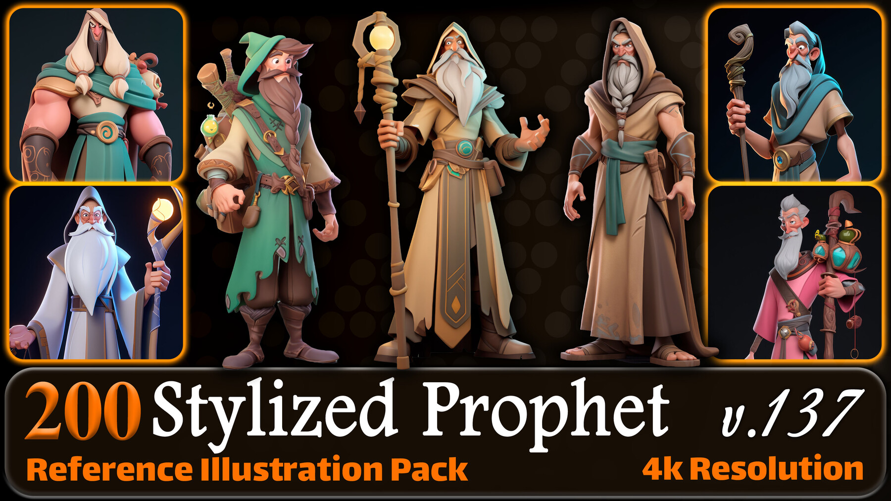 ArtStation - 200 Stylized Prophet Reference Pack | 4K | v.137 | Artworks