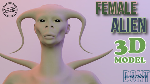 FEMALE ALIEN 3D MODEL HIGH DETAILED