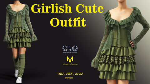 Girlish Cute Outfit  / ZPRJ/ OBJ/ FBX