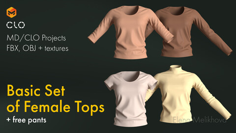 Basic Set of Female Tops