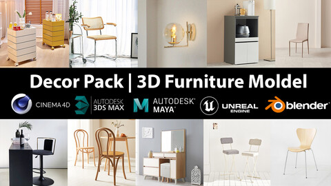 Decor Pack | 10 Models furniture vol 25