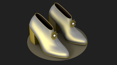 Womens shoes in gold vintage