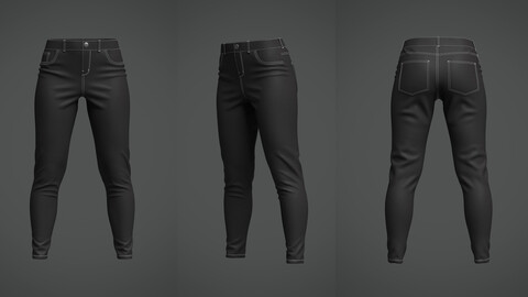 womens jeans pant 3D Model