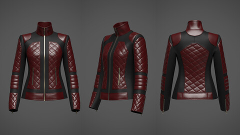 Womens Jacket Leather 3D Model