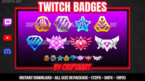 Rocket League Twitch Badges, Gaming Bit Badges, Video Games, Ranges, Subscribers, Loyalty, Cheers, Item for stream, Discord, Kick, Youtube