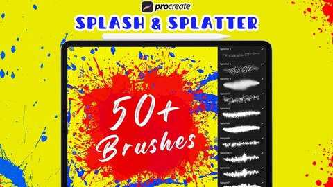 Procreate splash brushes , Splash Procreate brushes , Procreate splashes stamps , Procreate splatter stamps , Drips , paint and Blood Splash