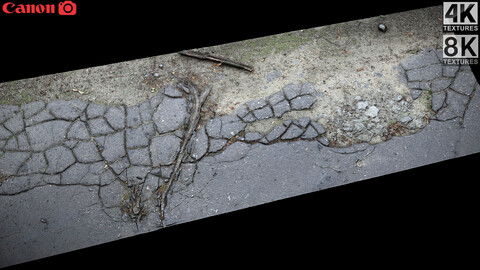 destroyed road cracked asphalt part2 photogrammetry