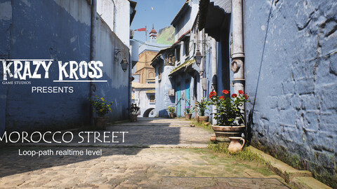 Morocco Street Realtime loop path (Complete Unreal level project 5.4)