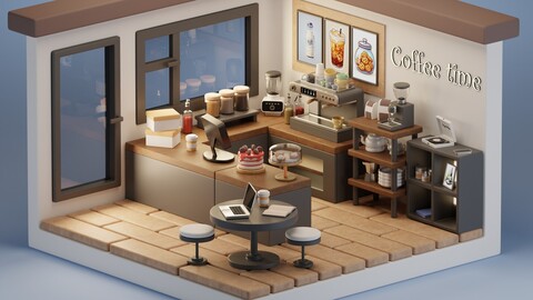 Cozy cafe interior