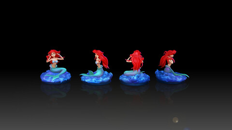 LITTLE MERMAID STATUE PRINCESS 3D PRINT