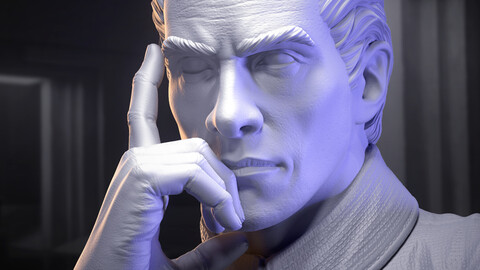 Equilibrium - Christian Bale bust for 3d printing 3D print model