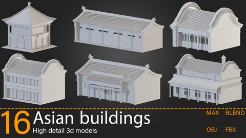 16-Asian buildings-Kitbash -vol.11