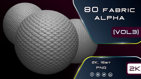 80 Fabric Alphas (Seamless and Tileable - Vol 03)