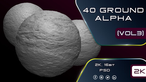 40 Ground Alphas (Seamless and Tileable - Vol 03)