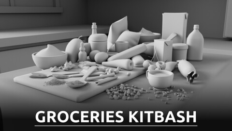 GROCERIES Props Collection Kitbash