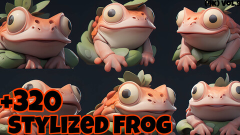 +320 Stylized Frog Concept (4k)