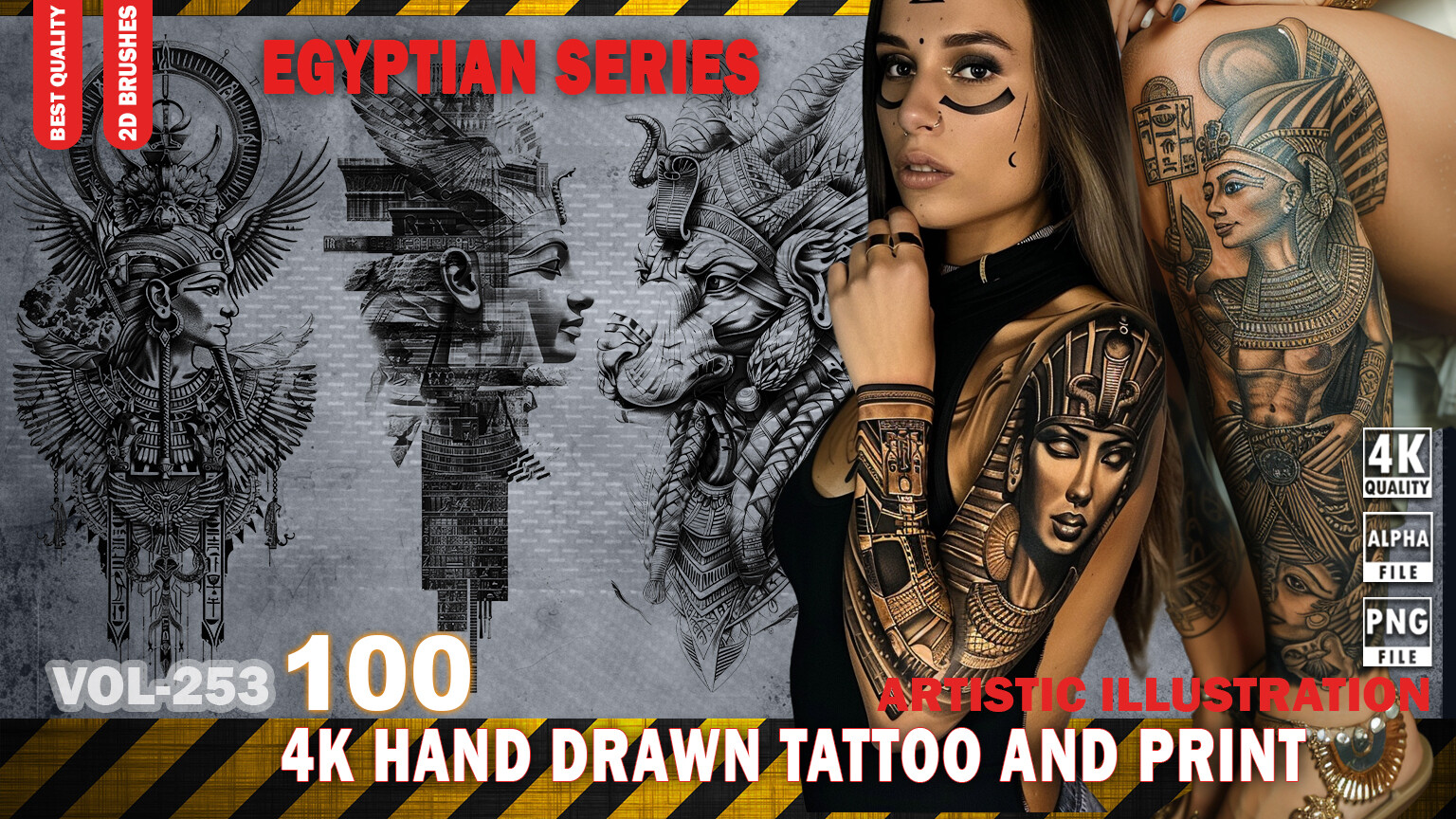 ArtStation - 100 4K HAND DRAWN EGYPTIAN SERIES TATTOO AND PRINT 