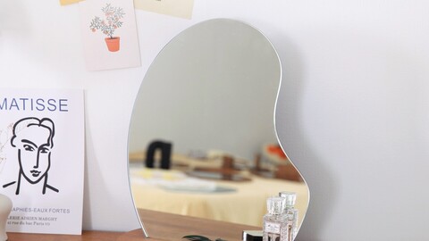 Brownie Irregular Frameless Mirror - 3d Model