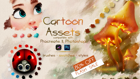 [80% OFF] Cartoon Assets Procreate & Photoshop