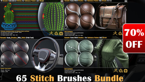 65 Stitch Brushes Bundle