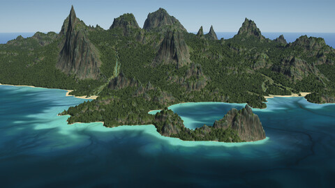 Tropical Island annotated learning project for Gaea 1.3.2.7