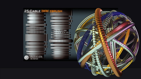 25 CABLE IMM ZBRUSH Brushes Pack (Blender)