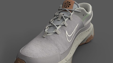 Nike Crater Remixa Gray Fog Wheat Sail Low-poly