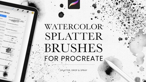 Watercolor Splatter Brushes Procreate