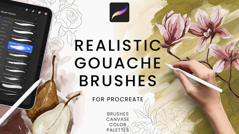 Realistic Gouache Procreate Brushes