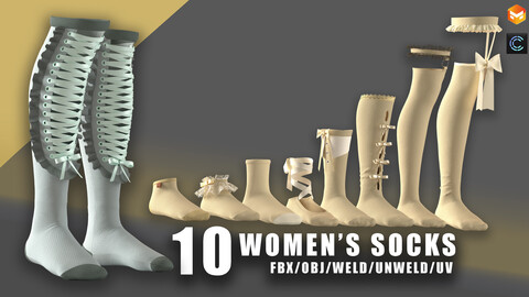 10 women's socks/clo3d/accessories