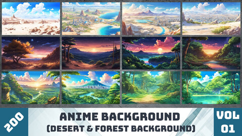 200 Anime Landscape Backgrounds Pack 1 - Unreal Engine 5