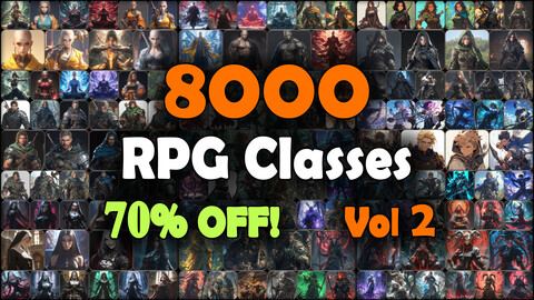 8000 RPG Classes Reference Pack | SUPER MEGA Bundle | 4K | v.2