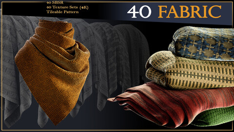 40 Fabric Materials (SBSAR+Texture set) vol.02