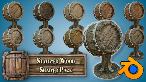 3D Tudor Blender Stylized Ultimate Wood Shader