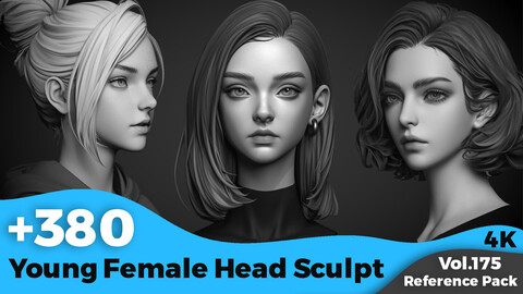 +380 Young Female Head Sculpt(4k)