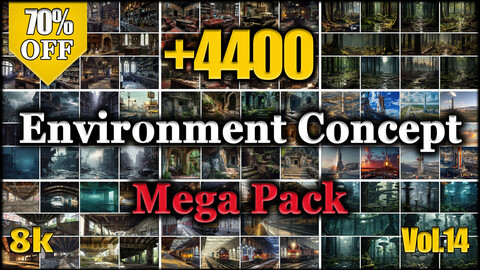 +4400 Environment Concept Reference Image Pack - MEGA PACK v.14 |8K|