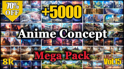 +5000 Anime Concept Reference Image Pack - MEGA PACK v.15 |8K|