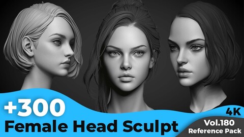 +300 Female Head Sculpt(4k)