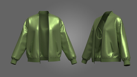 Womens Bomber Jacket 3D Model