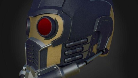 Starlord Helmet from guardians of the galaxy for 3d printing