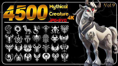 +4500 Mythical Creature Patterns and Alpha | 4K