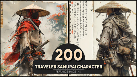 Traveler Samurai Character 4K Reference/Concept Images