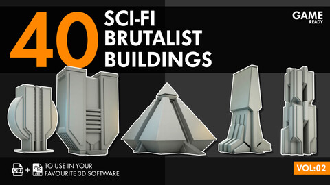 40 Sci-Fi Brutalist Buildings Vol. 02