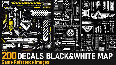 Decals Black & White Map| 4K Reference Images