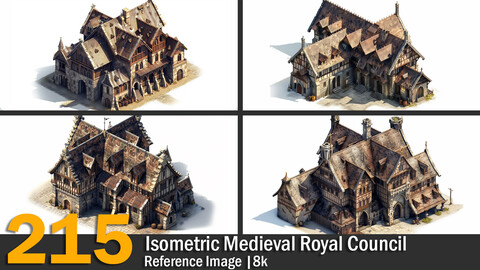 Isometric Medieval Royal Council | Reference Images | 8K