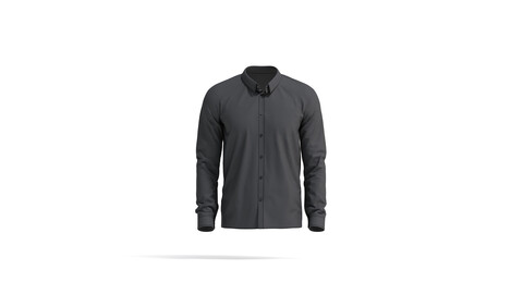 Black Dress Shirt - men long sleeve classic shirt