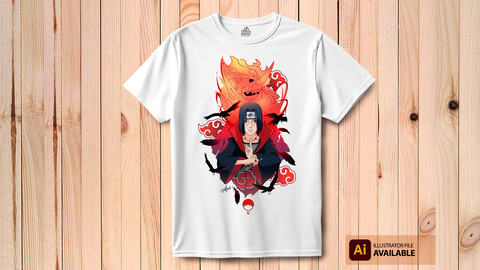 Itachi Uchiha, Design for prints and T-shirt, Illustrator, PNG AND JPG files AVAILABLE!