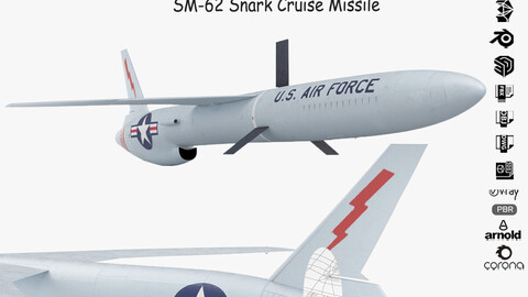 Northrop SM-62 Snark Cruise Missile 3D Model